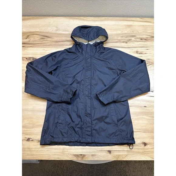 The North Face DryVent Jacket Womens Medium Black Hooded Rain Shell Lightweight - Picture 1 of 6